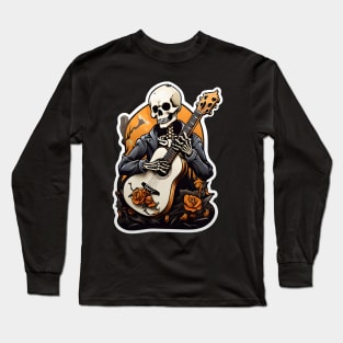 Skeleton Playing Guitar Long Sleeve T-Shirt